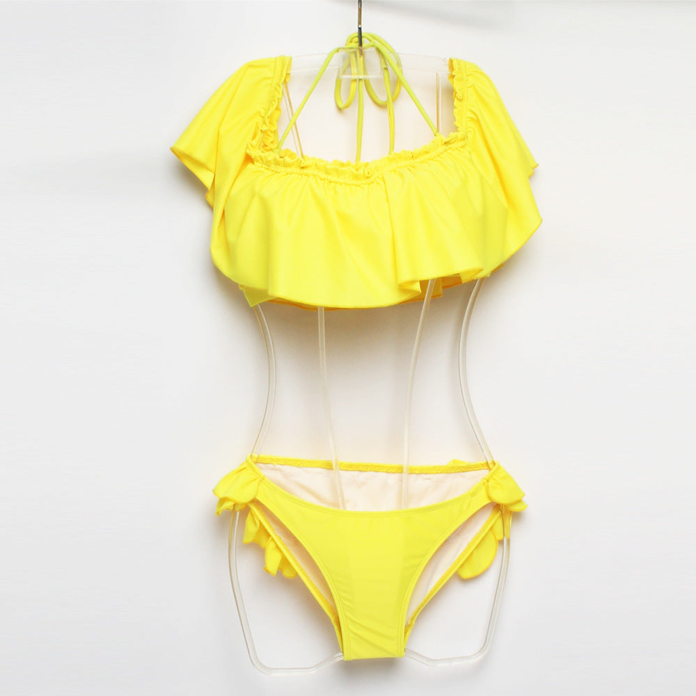 Damen-Badeshorts mit Rüschen