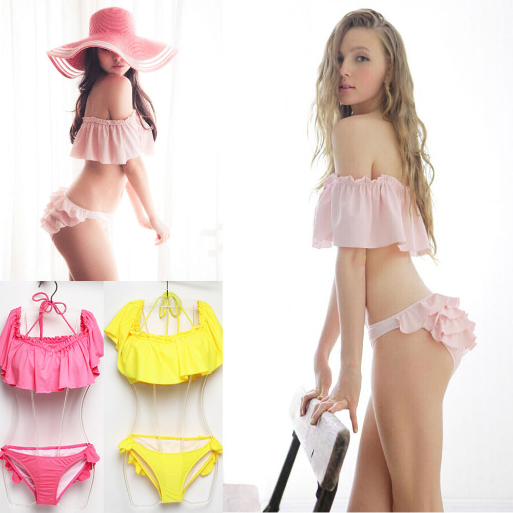 Damen-Badeshorts mit Rüschen