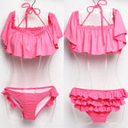 Damen-Badeshorts mit Rüschen