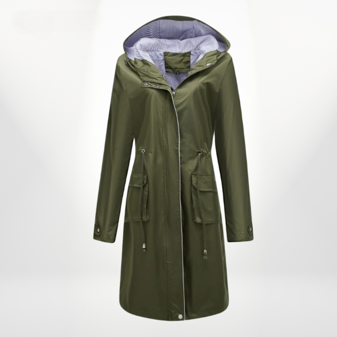 EB | Damen Kapuzen Mantel in mittellanger Anorak-Form
