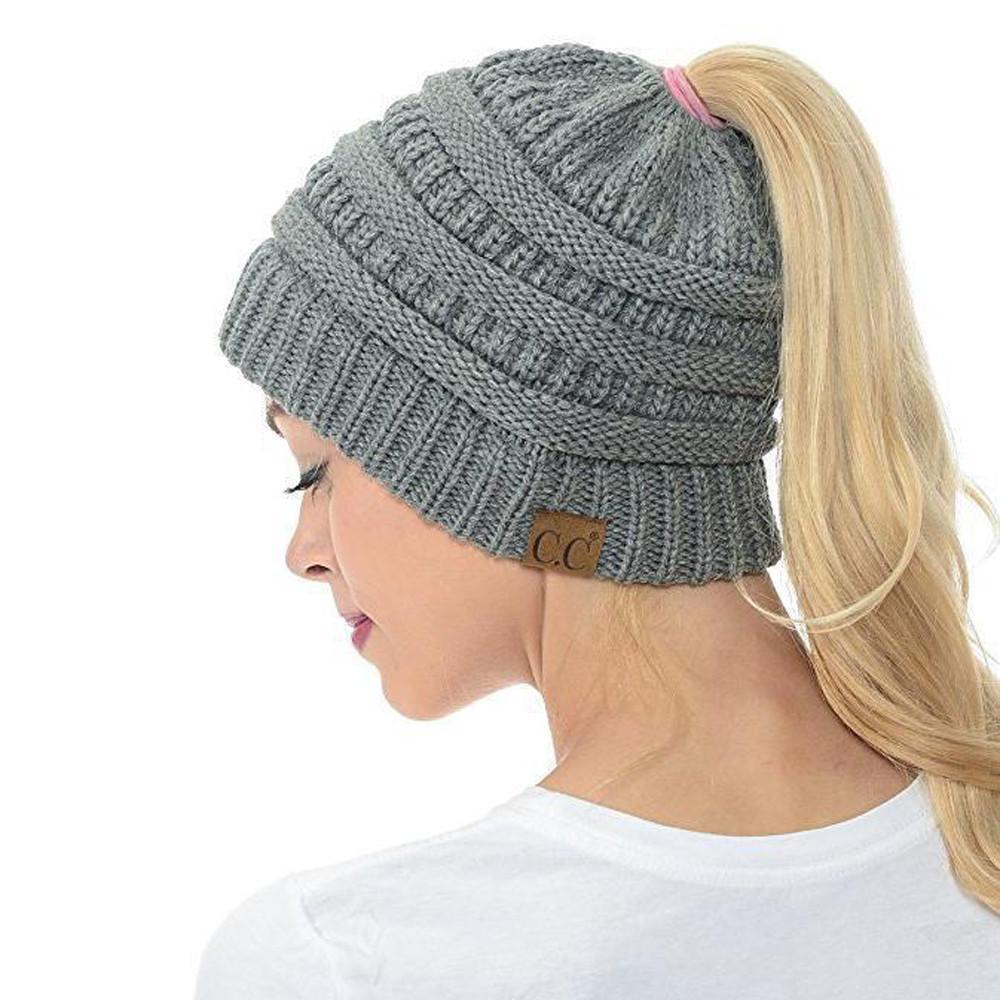 Knit Ponytail Beanie