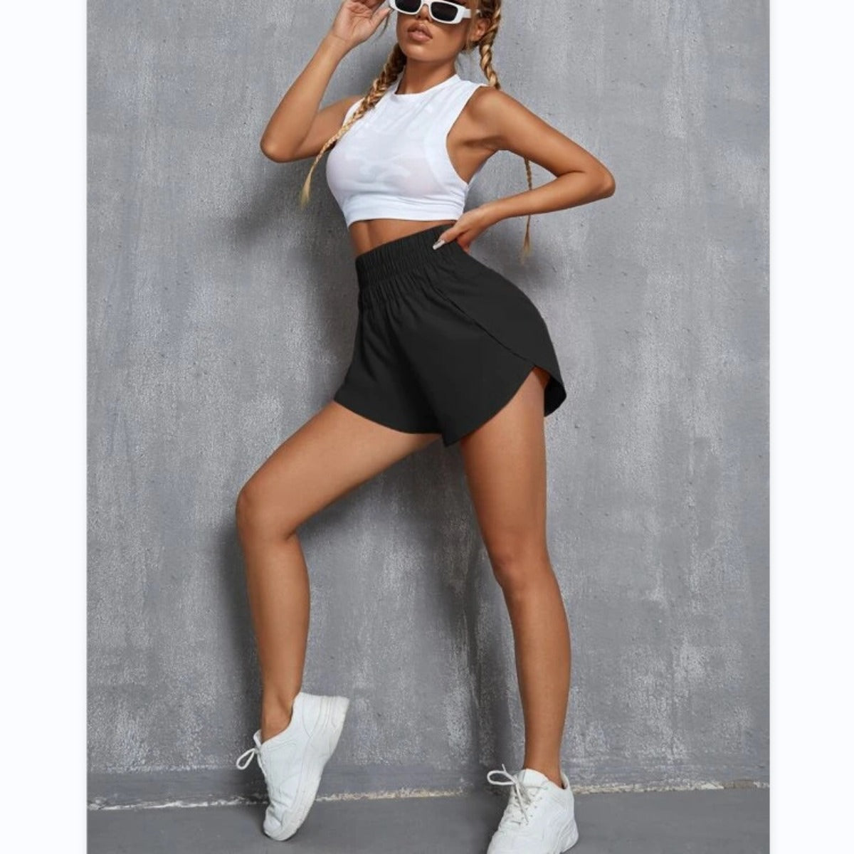 EB | Lockere Sportshorts mit hoher Taille