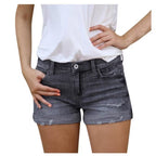 EB | Zerrissene Quasten-Denim-Shorts