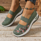 Blumenbestickte Mesh Slip-On Schuhe EB EB