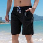 EB | Schnell trocknende einfarbige Strandhosen-Shorts