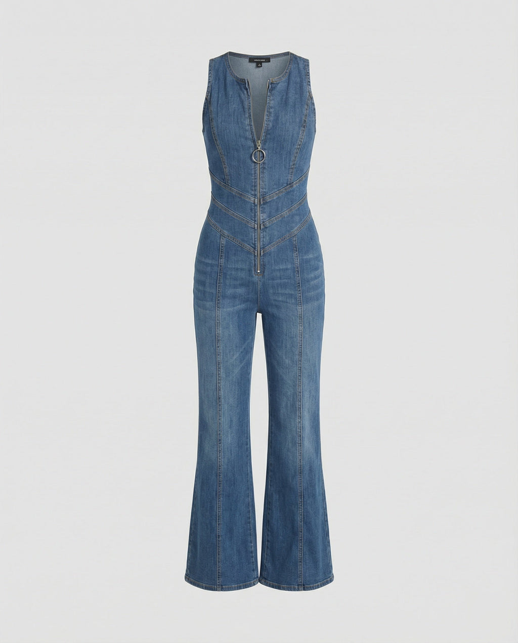Jeans-Overall für Damen mit herzförmigem Rückenausschnitt