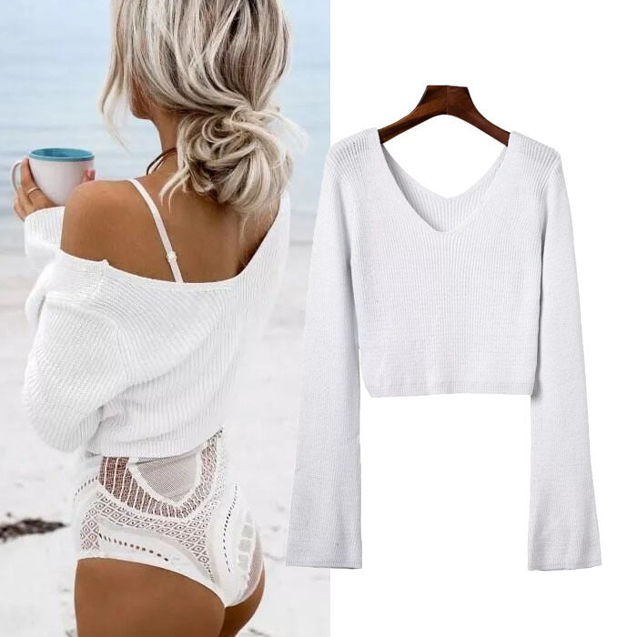 Damen Crop-Top und Bleistiftrock Outfit EB