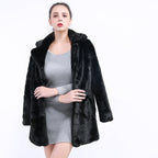 Damen Eleganter und kuscheliger Kunstpelzmantel EB