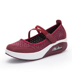 Damen Bequeme Slip-On Laufschuhe mit atmungsaktivem Obermaterial und dämpfender Sohle EB