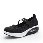 Damen Bequeme Slip-On Laufschuhe mit atmungsaktivem Obermaterial und dämpfender Sohle EB