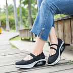 Damen Bequeme Slip-On Laufschuhe mit atmungsaktivem Obermaterial und dämpfender Sohle EB