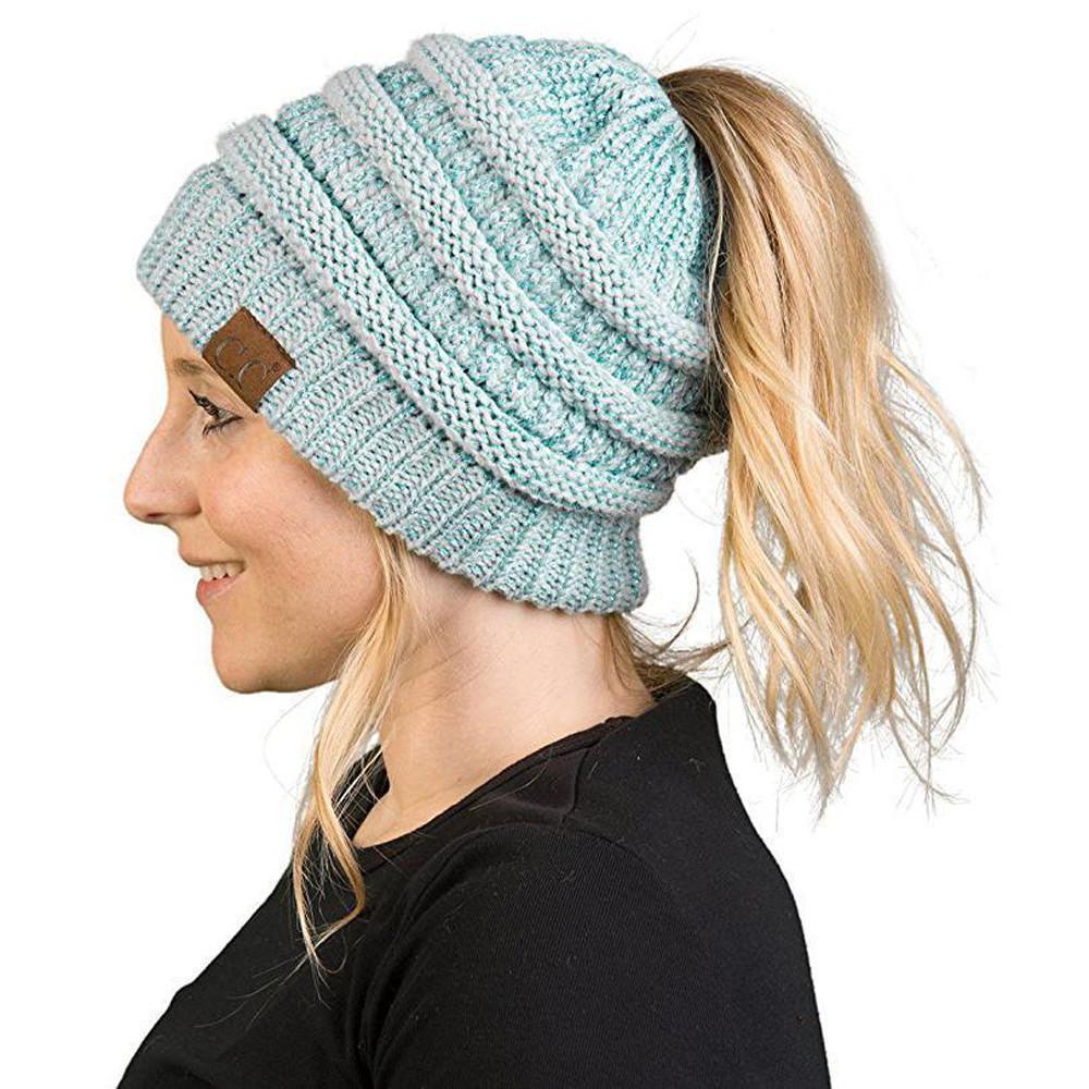 Knit Ponytail Beanie