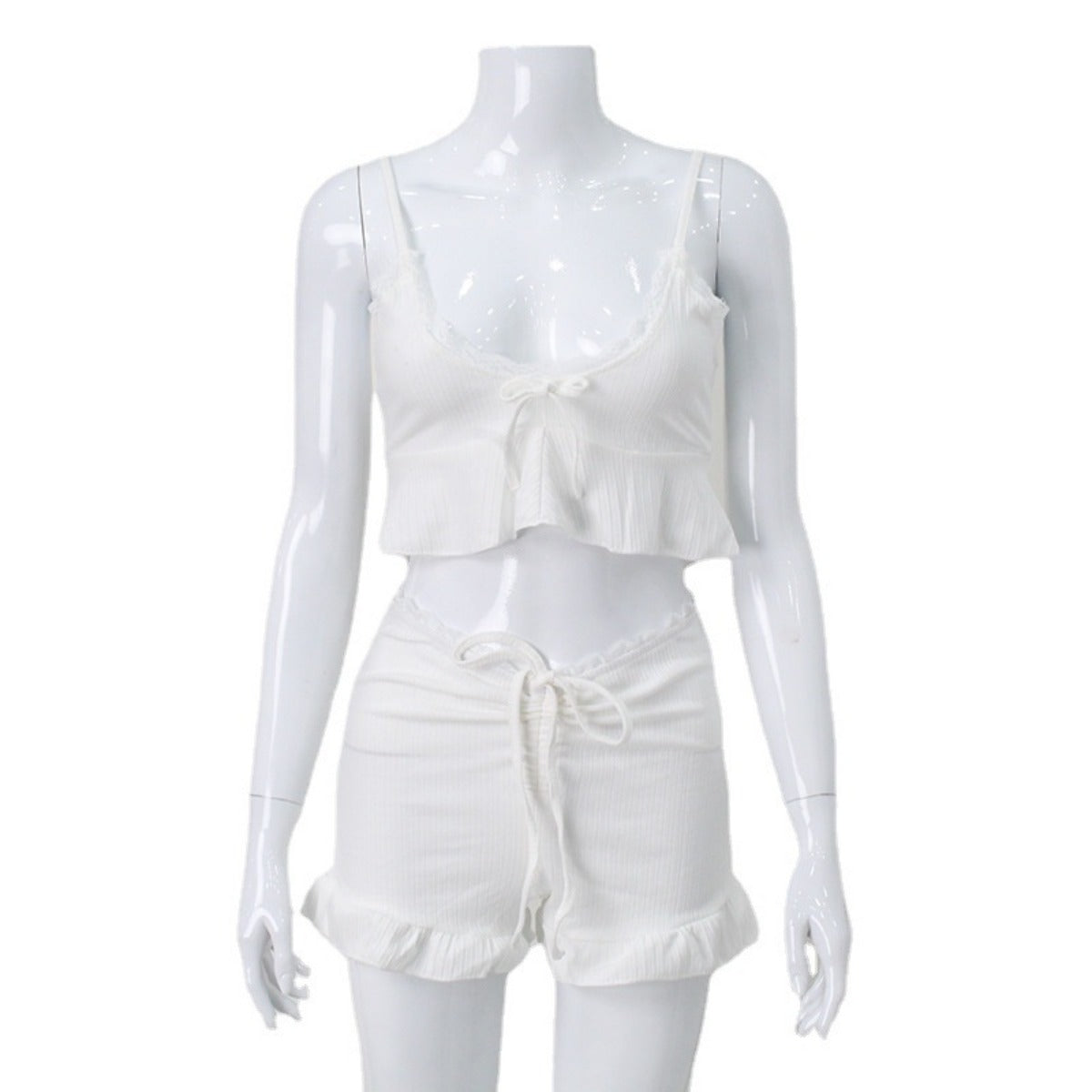 EB | Hosenträger Nabel Shorts Sommer zweiteiliges Set