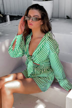 EB | Fashion Shirt Gestreift Langarm Zweiteiliges Set