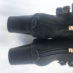 Chunky Heels - Damen Knöchelriemen Blockabsätze Geschlossene Zehen Schuhe EB