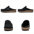 Clogs - Damen Retro Wildleder Slip-On Mule EB