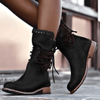 Damen Stiefeletten mit Schnürsenkeln Klassisch EB