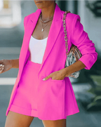 EBMode - Stilvolles Set Bestehend Aus Edlem Blazer Und Lässigen Shorts