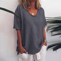 EB | Damen Rundhals-Shirt Unifarben