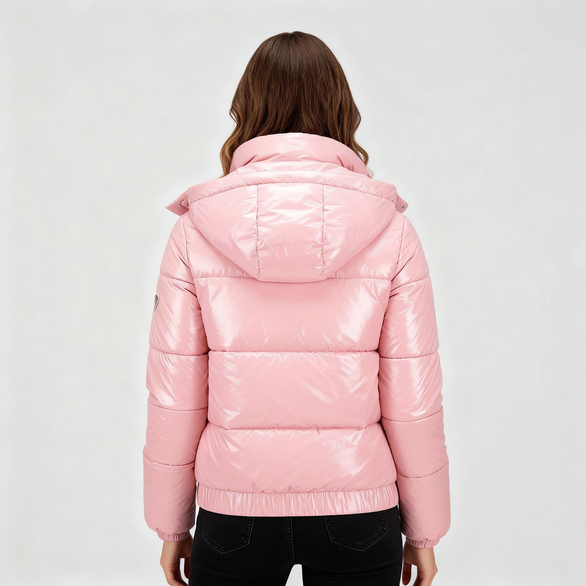 Glänzende Wasserabweisende Thermo Komfort Winterjacke Damen | EB