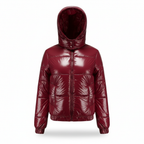 Glänzende Wasserabweisende Thermo Komfort Winterjacke Damen | EB
