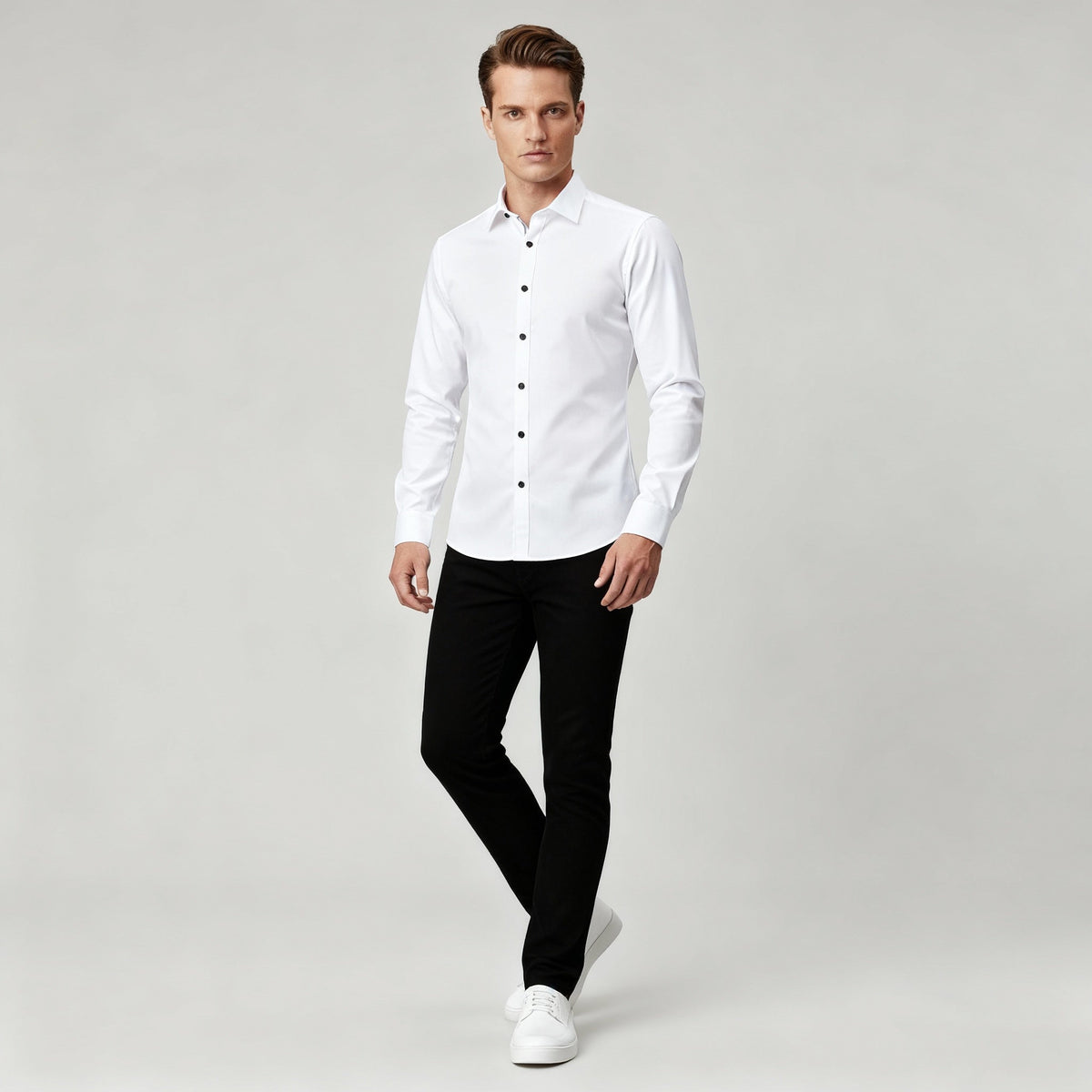 Bügelfreies Stretch Hemd Herren Slim Fit | EB