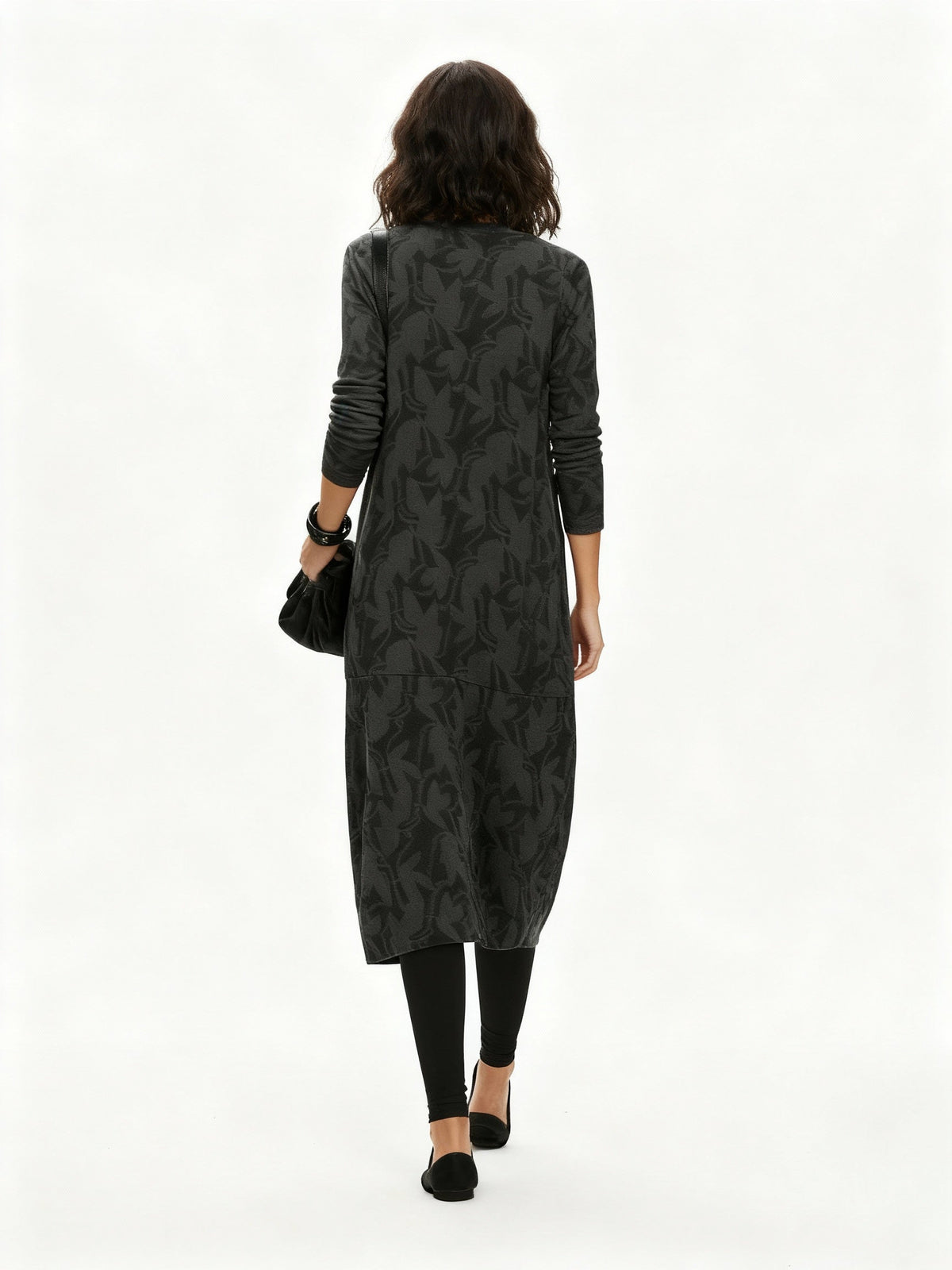 Bedrucktes Winter Strickkleid