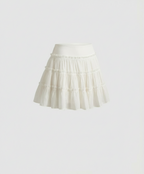 Damen High Waist Faltenrock A-Linie Ballett Stil Kuchenrock
