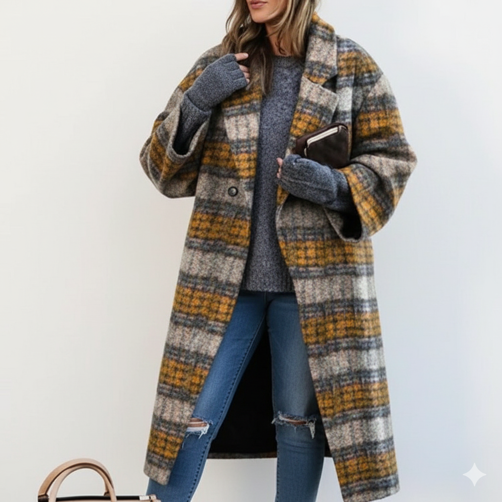 Damen Lange Wollmantel | Große Größen