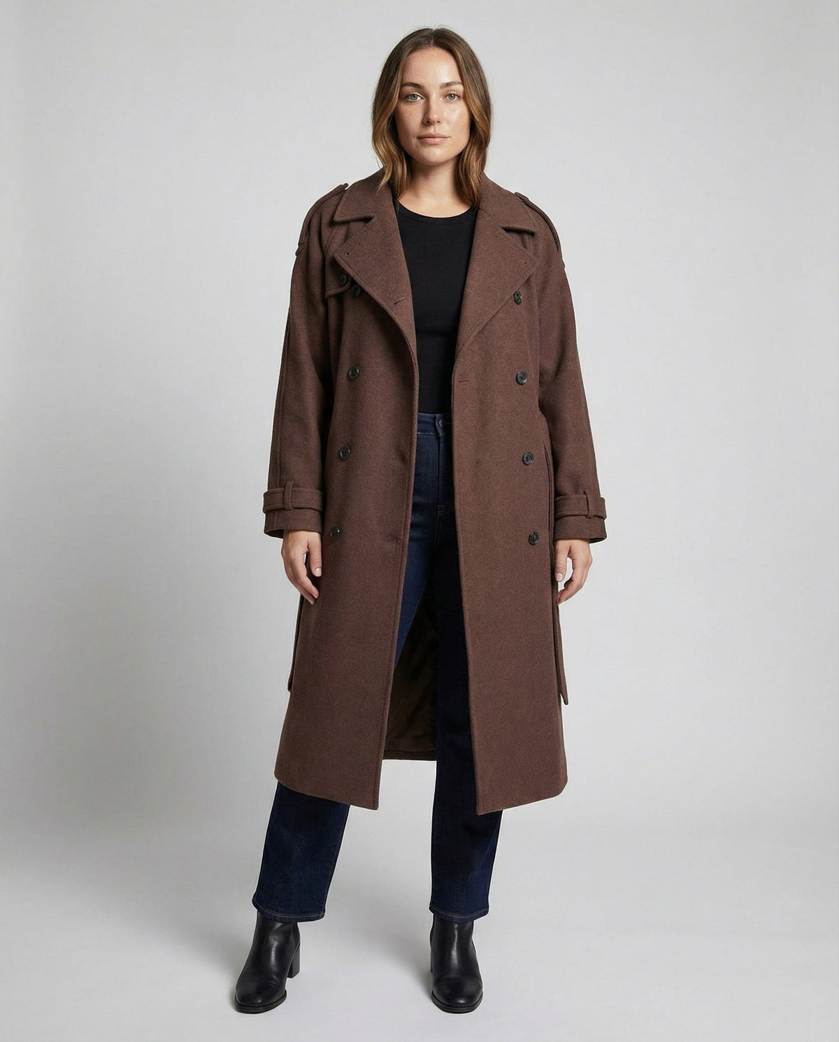 Bequemer Oversized Wollmantel Damen | EB