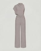 EB | Damen Jumpsuit mit Rundhalsausschnitt, Armellos und Weitem Bein