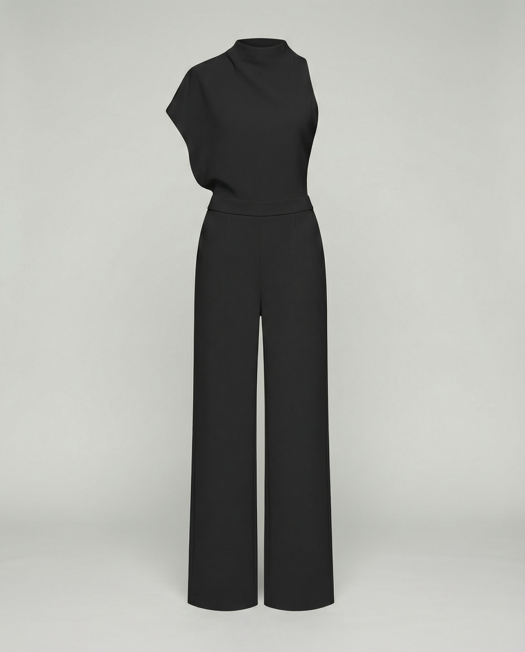 EB | Damen Jumpsuit mit Rundhalsausschnitt, Armellos und Weitem Bein