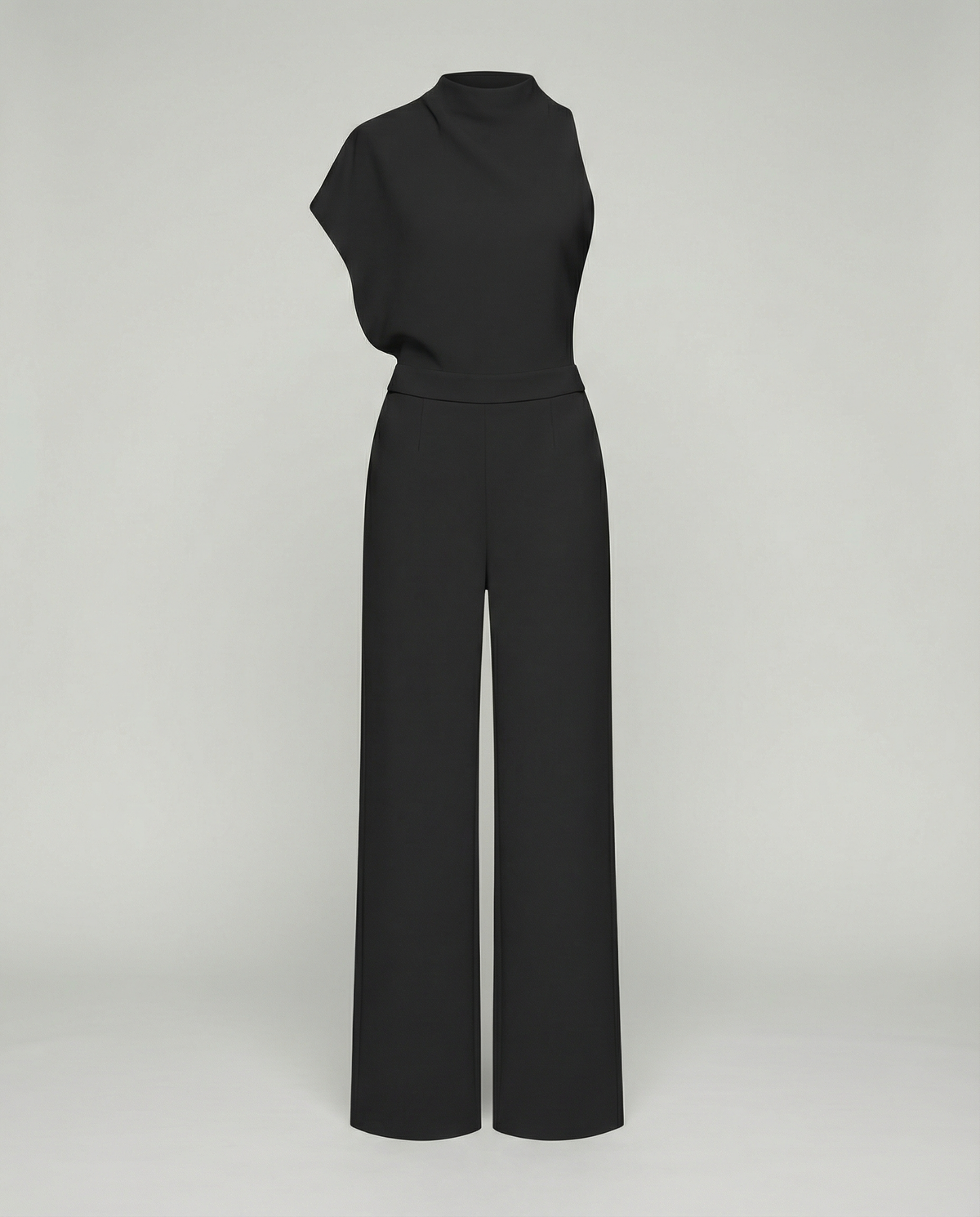EB | Damen Jumpsuit mit Rundhalsausschnitt, Armellos und Weitem Bein