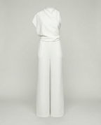 EB | Damen Jumpsuit mit Rundhalsausschnitt, Armellos und Weitem Bein