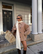EB | Oversized Mantel - Wollmischung - Doppelt Knopf - Boxy Fit - Klassischer Revers