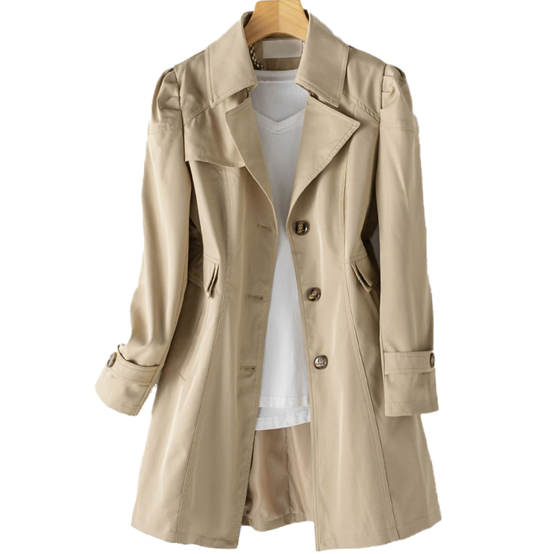 EB | Langer Trenchcoat - Winddicht Wasserdicht Verstellbar