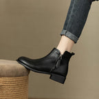 Damen Stiefeletten mit Reißverschluss Modern Kunstleder EB