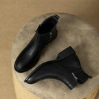 Damen Stiefeletten mit Reißverschluss Modern Kunstleder EB