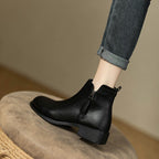 Damen Stiefeletten mit Reißverschluss Modern Kunstleder EB