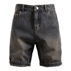 Herren Denim-Shorts mit Umschlag