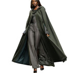 Damen eleganter Maxikleid-Mantel mit schwingendem Schnitt und einzigartigem Design EB
