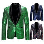 Damen Glamouröser Pailletten Blazer EB