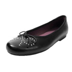 Damen Ballerinas mit schimmerndem Metallic-Obermaterial und Zierperlen EB