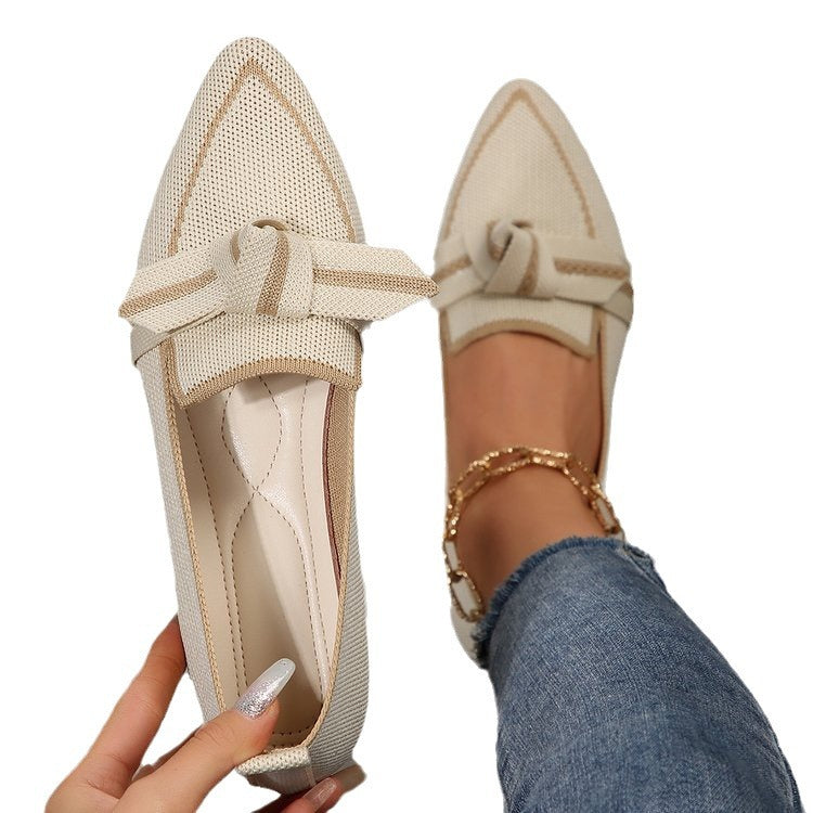Damen Ballerinas mit schickem Schleifen-Detail und stabiler Sohle EB