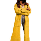 Damen lässiger Strickmantel mit tiefen Taschen und offenem Schnitt EB