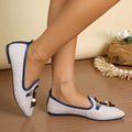 Damen elegante Ballerinas mit modischem Dekor EB