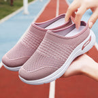 Damen Bequeme und atmungsaktive Clogs mit elastischem Obermaterial EB