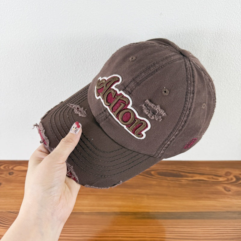 Herren-Baseballkappe mit Distressed-Grafik