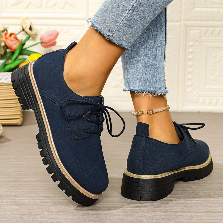 Damen Bequeme Schnürschuhe mit rutschfester Sohle EB