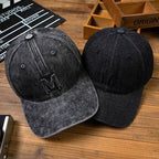 Distressed-Denim-Baseballcap für Herren